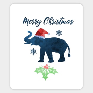 Christmas Elephant Art Sticker